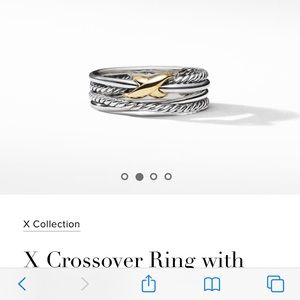 David Yurman X Crossover Ring with 18K gold